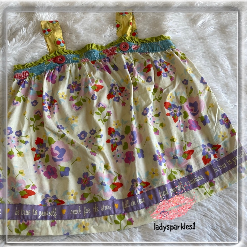 Matilda Jane | Apron shirt with flower designs sz 8